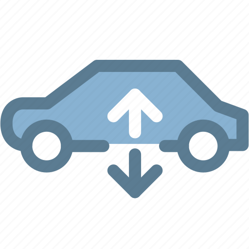 Air suspension warning, car, dashboard, elevation, engine, suspension, view icon - Download on Iconfinder