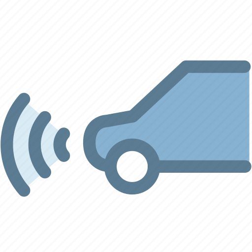 Car, engine, parking, parking radar, radar, range, signal icon - Download on Iconfinder