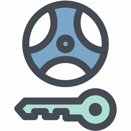 Car, engine, lock, steering, steering lock warning, transportation, wheel icon - Download on Iconfinder