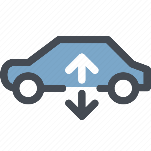 Air suspension warning, car, dashboard, elevation, engine, suspension, view icon - Download on Iconfinder