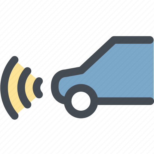 Car, engine, parking, parking radar, radar, range, signal icon - Download on Iconfinder
