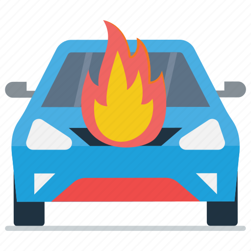 Automobile burning, burning car, car engine burning, car fire, car heated icon - Download on Iconfinder