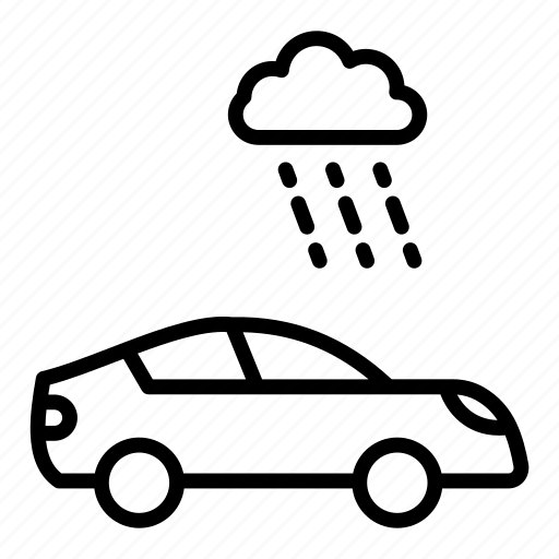 Automobile, autonomous, car, clouds, drizzling, raining, vehicle icon - Download on Iconfinder