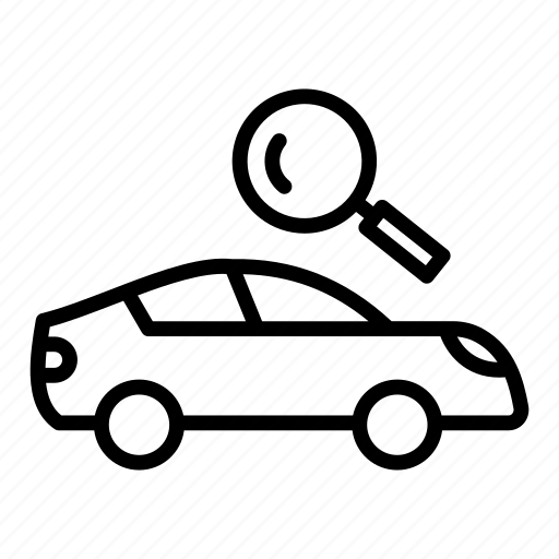 Automobile, car, magnifier, search, transport, vehicle icon - Download on Iconfinder