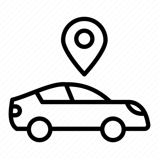 Autonomous, cab, car, location, pin, taxi, uber icon - Download on Iconfinder