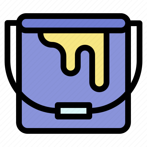 Paint, bucket, construction, and, tools, fill, color icon - Download on Iconfinder
