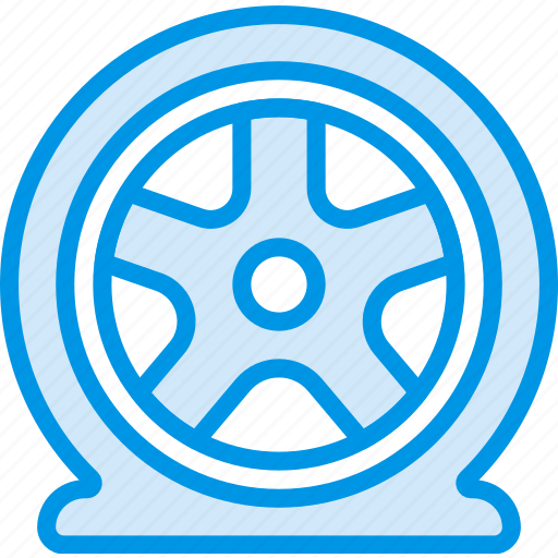Car, flat, part, tire, vehicle icon - Download on Iconfinder