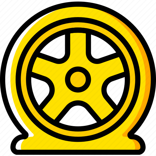 Car, flat, part, tire, vehicle icon - Download on Iconfinder