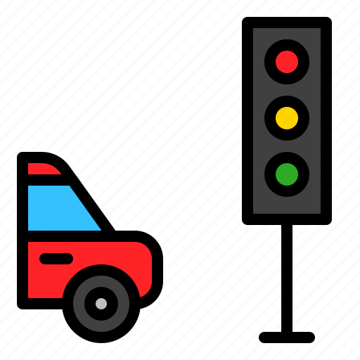 Car, road sign, stop, traffic light, transport icon - Download on Iconfinder