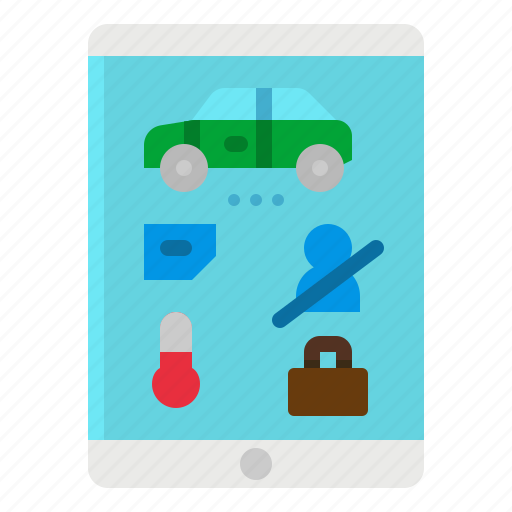Bag, car, door, heater, sign icon - Download on Iconfinder