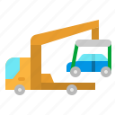car, crane, tow, truck