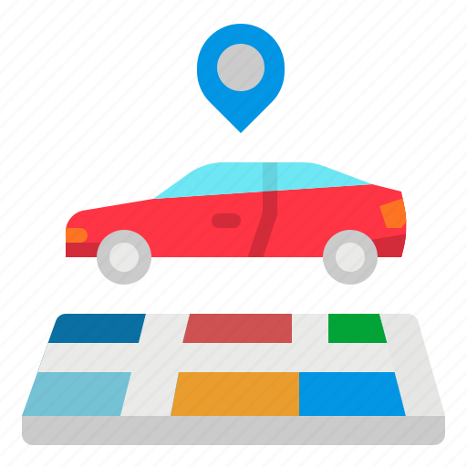 Car, map, pin, placeholder, rent icon - Download on Iconfinder