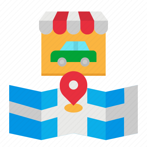 Car, map, mobile, online, shop icon - Download on Iconfinder