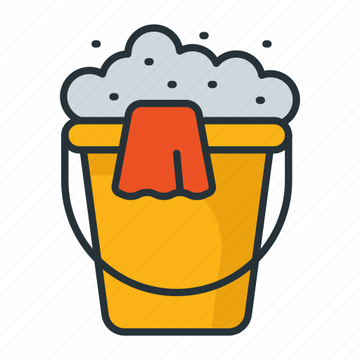 Car wash, bucket, cleaning bucket, container, soap bucket icon