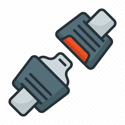 Seat belt, buckle, fastener, seat, strap icon - Download on Iconfinder