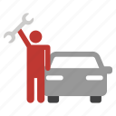 car, repair, automobile, service, serviceman, vehicle, worker
