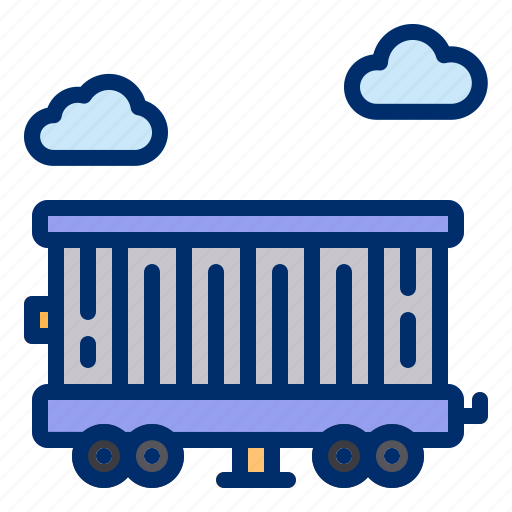 Container, rail, trailer, train, truck icon - Download on Iconfinder