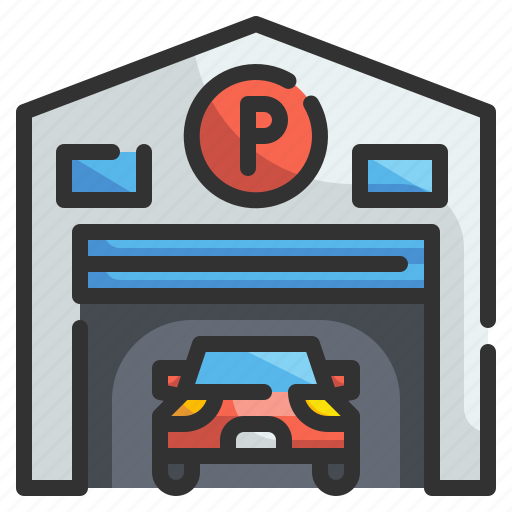 Automobile, buildings, vehicle, repair, garage, parking, car icon - Download on Iconfinder