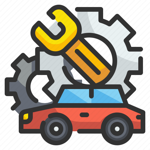 Automobile, maintenance, repair, car, service, gears, wrench icon - Download on Iconfinder