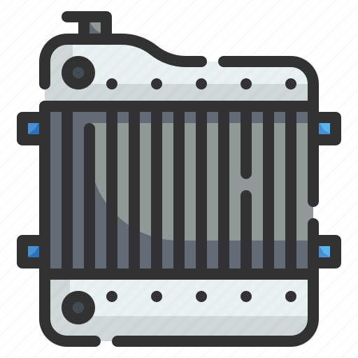 Radiator, engine, heater, mechanical, car, automobile, vehicle icon - Download on Iconfinder