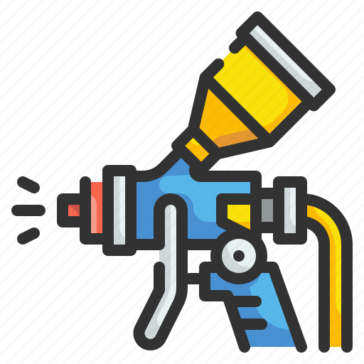 Gun, paint, spray, vehicle, coating, car, industry icon - Download on Iconfinder