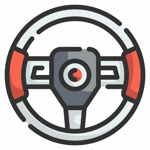 Steering, wheel, racing, driving, vehicle, car, transport icon - Download on Iconfinder