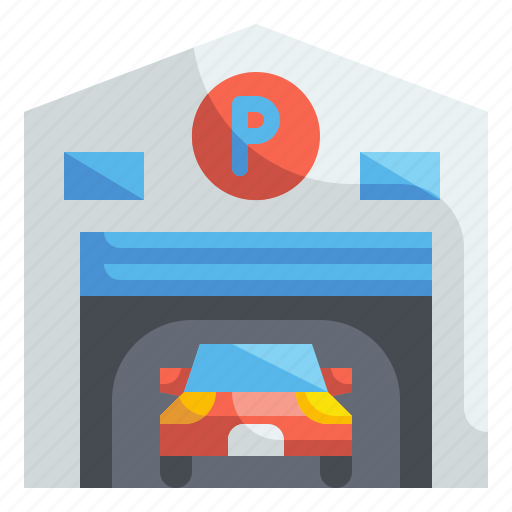 Vehicle, buildings, repair, automobile, car, garage, parking icon - Download on Iconfinder