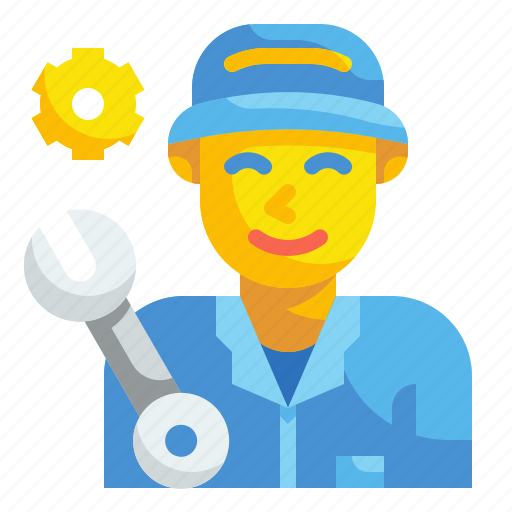 Repair, man, worker, mechanic, technician, engineer, professions icon - Download on Iconfinder