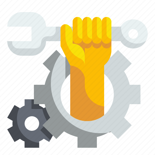 Repair, gears, hand, maintenance, car, equipment, wrench icon - Download on Iconfinder