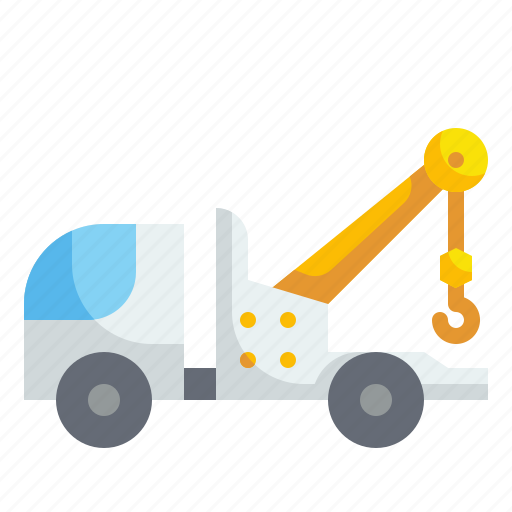 Crane, truck, tow, mechanic, service, car, transport icon - Download on Iconfinder