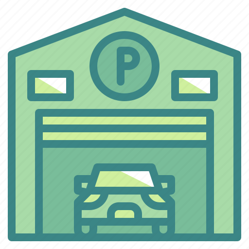 Vehicle, parking, garage, automobile, buildings, repair, car icon - Download on Iconfinder