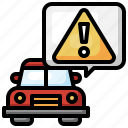 warning, signaling, automobile, triangle, car