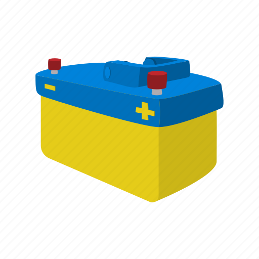 Battery, car, cartoon, electricity, energy, equipment, power icon - Download on Iconfinder
