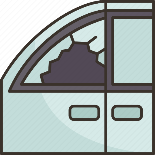 Car, broken, glass, crime, safety icon - Download on Iconfinder