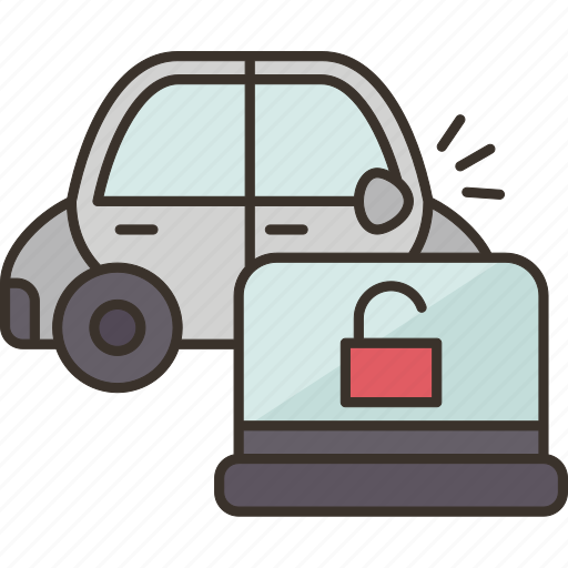 Car, hacks, thief, control, computer icon - Download on Iconfinder
