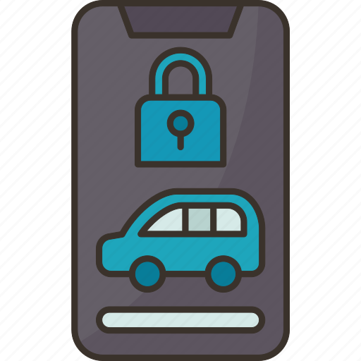 Car, security, lock, mobile, application icon - Download on Iconfinder