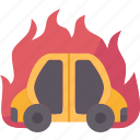 car, burned, fire, crime, terrorismh