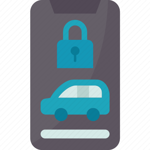 Car, security, lock, mobile, application icon - Download on Iconfinder