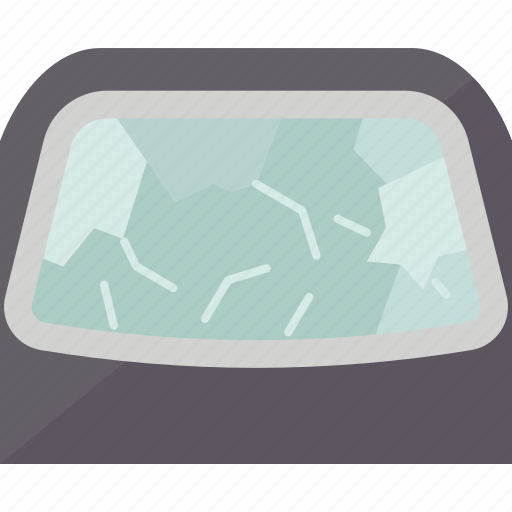 Rear, window, glass, broken, vandalism icon - Download on Iconfinder