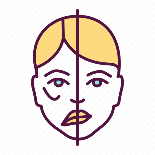 Face, paralysis, illness, neurological icon - Download on Iconfinder