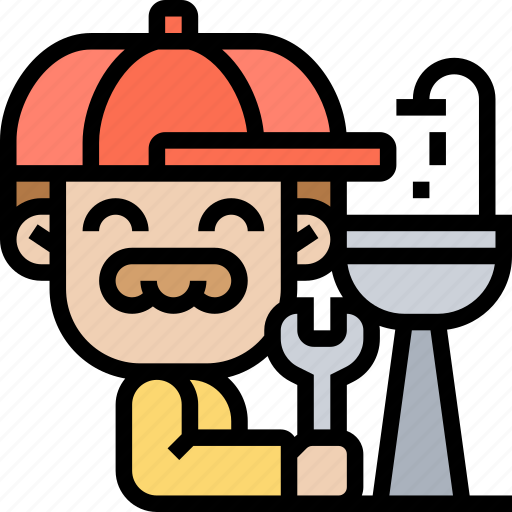 Plumber, handyman, repair, pipe, service icon - Download on Iconfinder