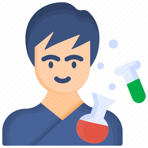 Scientist, laboratory, chemical, test, lab technician, professions and jobs icon - Download on Iconfinder