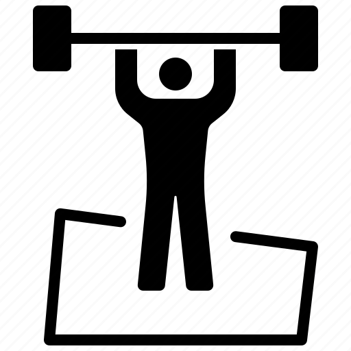 Weightlifting, excercise, weightlifter, gym, gymnast, sports and competition icon - Download on Iconfinder