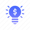 idea, solution, strategy, light, bulb, money