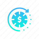 time, is, money, clock, dollar, hourglass, arrows
