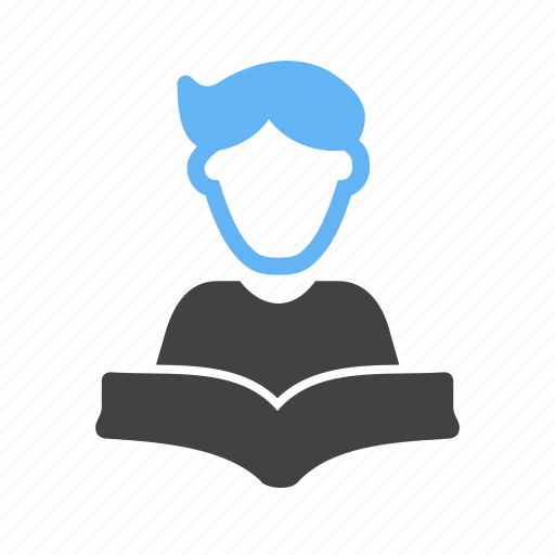 Book, male, reading, student icon - Download on Iconfinder