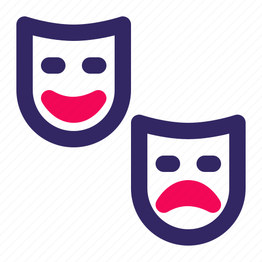 Theater, cinema, movie, entertainment, film, show, mask icon - Download on Iconfinder