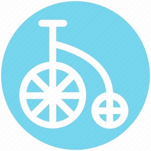 Antique bicycle, bicycle, big bicycle, old fashioned bicycle, penny farthing icon - Download on Iconfinder
