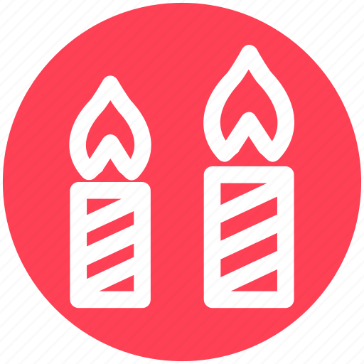 Candle light, candles, decorations, fancy candles, light, two candles icon - Download on Iconfinder