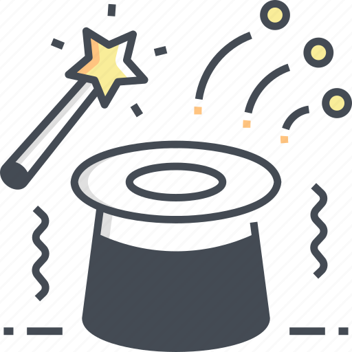 Magic hat, magician, magic trick, entertainment, hat, magic icon - Download on Iconfinder